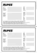 Preview for 22 page of Rupes PE1 Start-Up, Operating And Maintenance Instructions