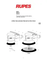 Rupes RA125 Operating And Maintenance Instructions Manual preview