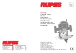 Rupes RT 15A Operating Instructions Manual preview