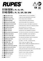 Rupes S130 Series Original Operating And Maintenance Instructions preview