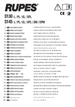 Rupes S145EL Original Operating And Maintenance Instructions preview