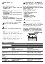 Preview for 47 page of Rupes S145EL Original Operating And Maintenance Instructions