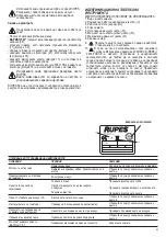 Preview for 59 page of Rupes S145EL Original Operating And Maintenance Instructions