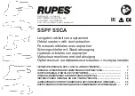 Rupes SSCA Original Operating And Maintenance Instructions preview