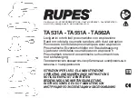 Rupes TA531A Operating And Maintenance Instructions Manual preview