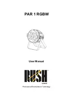 Preview for 1 page of Rush PAR 1 RGBW User Manual