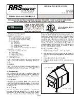 Preview for 1 page of Ruskin RRS ROOFTOP YCD/TCD Installation Instructions Manual