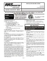 Preview for 1 page of Ruskin RRS ROOFTOP Installation Instructions Manual