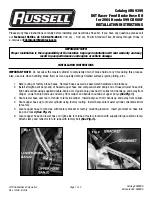 Russell Corporation Honda 599 CB600F Installation Instructions preview