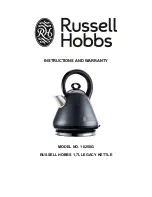 Russell Hobbs 18258G Instructions And Warranty preview