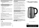 Предварительный просмотр 1 страницы Russell Hobbs 20460 Quick Start Manual