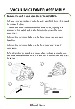 Preview for 11 page of Russell Hobbs Atlas RHCV3511 Instructions Manual