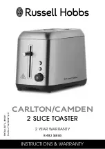 Russell Hobbs Camden RHT82 Series Instructions And Warranty preview