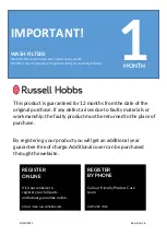 Preview for 9 page of Russell Hobbs CENTAUR RHSV2211 Operating Manual