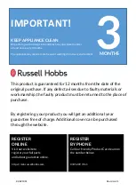 Preview for 6 page of Russell Hobbs CLEAN AIR MINI Operating Manual