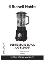 Preview for 1 page of Russell Hobbs DESIRE RHBL5BLK Instructions & Warranty