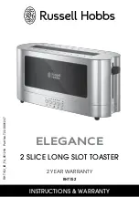 Russell Hobbs ELEGANCE RHT152 Installation Instructions / Warranty preview