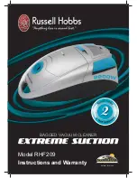 Russell Hobbs Extreme Suction RHF209 Instructions And Warranty preview