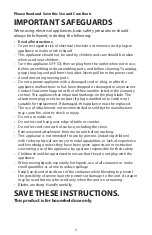 Preview for 3 page of Russell Hobbs HB3100BKR Instructions Manual