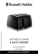 Russell Hobbs Honeycomb RHT704 Series Instructions & Warranty предпросмотр