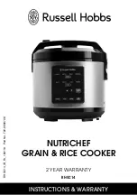 Russell Hobbs Nutrichef RHGC14 Instructions & Warranty preview