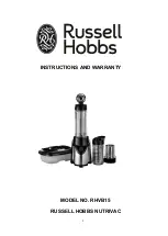 Russell Hobbs NutriVac RHVB15 Instructions And Warranty preview