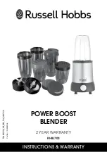 Preview for 1 page of Russell Hobbs POWER BOOST Instructions & Warranty