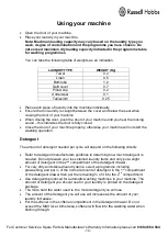 Preview for 12 page of Russell Hobbs RH1261TW Instruction Manual