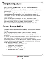 Preview for 10 page of Russell Hobbs RH142CF2002 Instruction Manual