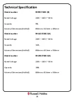 Preview for 18 page of Russell Hobbs RH142CF2002 Instruction Manual