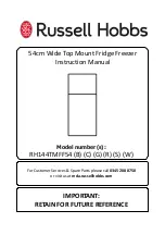 Предварительный просмотр 1 страницы Russell Hobbs RH144TMFF54 Instruction Manual