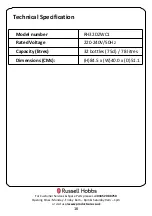 Предварительный просмотр 17 страницы Russell Hobbs RH32DZWC1 User Manual