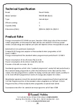 Preview for 20 page of Russell Hobbs RH3VTD400 Instruction Manual