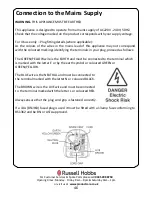 Preview for 46 page of Russell Hobbs RH45BISLDW2 Instruction Manual