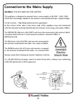 Предварительный просмотр 23 страницы Russell Hobbs RH50FF145 Instruction Manual