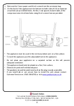 Preview for 6 page of Russell Hobbs RH54FF170B Instruction Manual