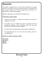 Preview for 23 page of Russell Hobbs RH55FF171-ML Instruction Manual