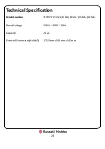 Preview for 24 page of Russell Hobbs RH55FF171-ML Instruction Manual