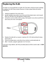 Preview for 15 page of Russell Hobbs RH55FF171B Instruction Manual