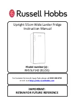 Preview for 1 page of Russell Hobbs RH55LF142 Instruction Manual