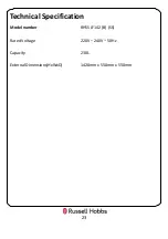 Preview for 23 page of Russell Hobbs RH55LF142 Instruction Manual