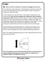 Preview for 9 page of Russell Hobbs RH55UCLF4B Instruction Manual