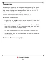 Preview for 20 page of Russell Hobbs RH55UCLF4B Instruction Manual