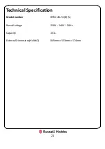 Preview for 21 page of Russell Hobbs RH55UCLF4B Instruction Manual