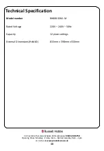 Preview for 48 page of Russell Hobbs RH60BIDW1-M Instruction Manual