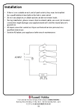 Preview for 11 page of Russell Hobbs RH60GH403SS Instruction Manual