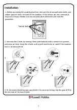 Предварительный просмотр 7 страницы Russell Hobbs RH612WM1 Series Instruction Manual