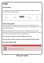 Preview for 11 page of Russell Hobbs RH72DEO1001B Instruction Manual