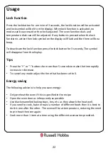 Preview for 22 page of Russell Hobbs RH72DEO1001B Instruction Manual