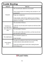 Preview for 31 page of Russell Hobbs RH72DEO1001B Instruction Manual